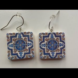 🎉HP🎉Multicolor sterling silver tile earrings🥰